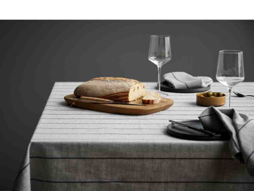 Kuchyňský ubrus 140x270 Line Light Grey/Ash