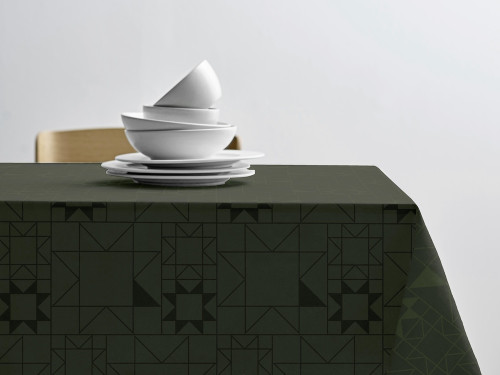 Kuchyňský ubrus ⌀180 cm Christmas Star Forest green