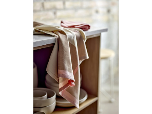 Kuchyňská utěrka 50x70 Blocks (sada 2 ks) Rose