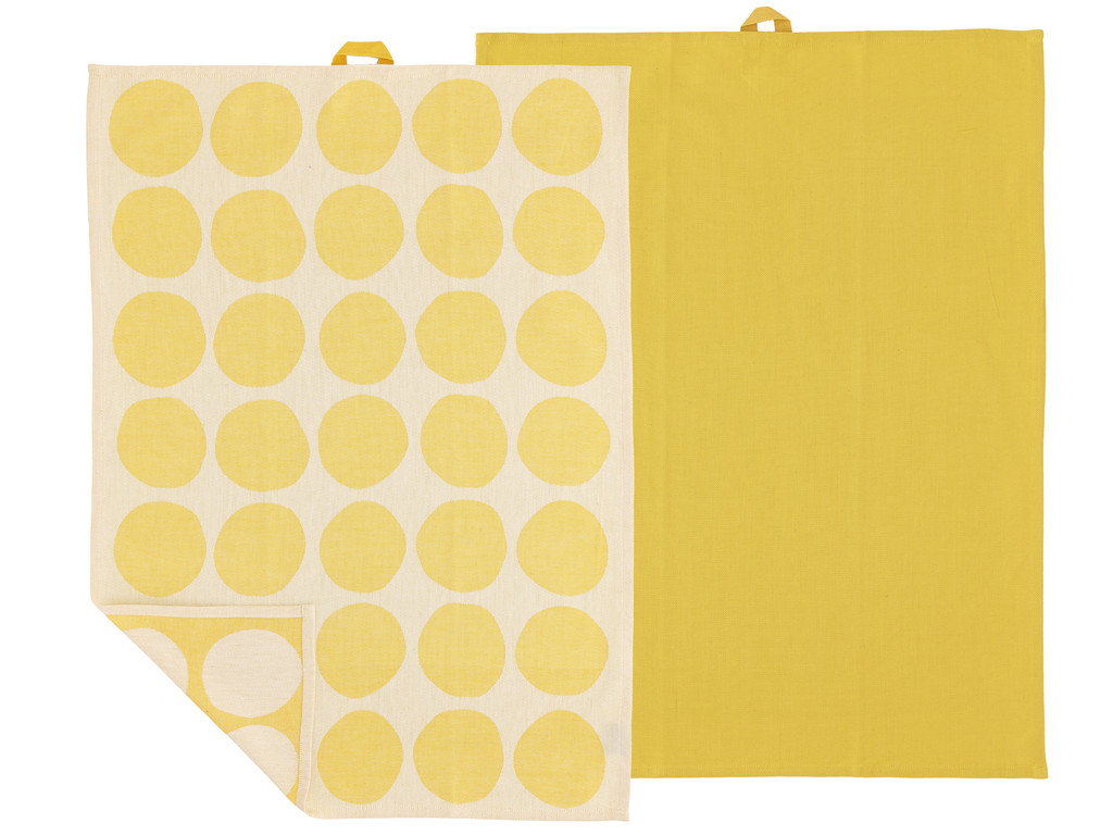 Kuchyňská utěrka 50x70 Bubbles (sada 2 ks) Yellow