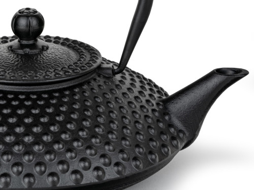 Litinová konvička na čaj Xilin 1,25L, černá