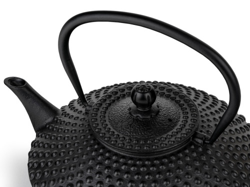 Litinová konvička na čaj Xilin 1,25L, černá