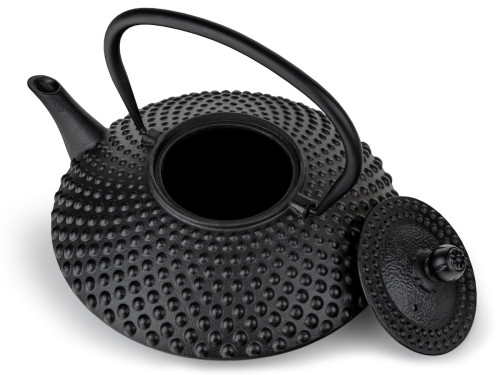 Litinová konvička na čaj Xilin 1,25L, černá