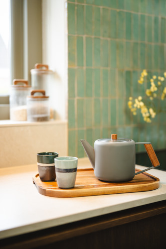 Dvoustěnná konvička na čaj Duet Boston 1,1L Slate Grey