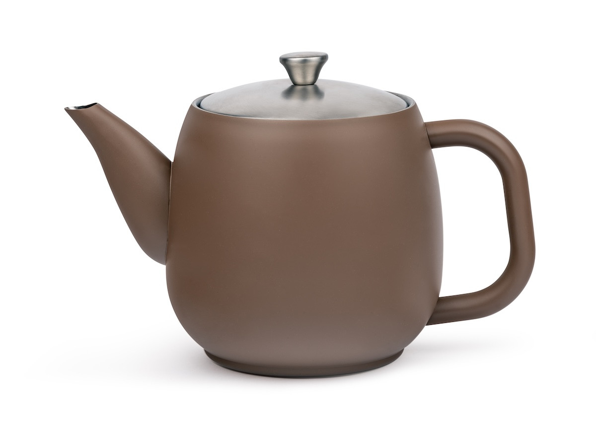 Dvoustěnná konvička na čaj Vera  0,9L Latte Brown