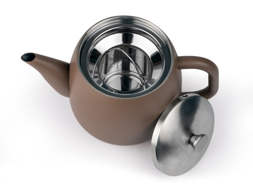 Dvoustěnná konvička na čaj Vera  0,9L Latte Brown