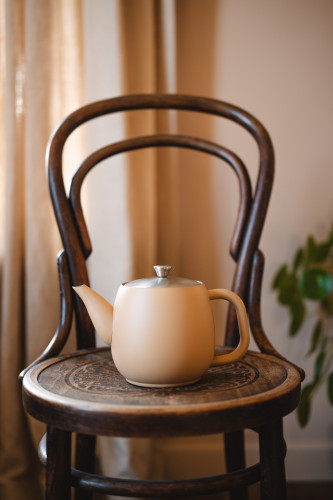 Dvoustěnná konvička na čaj Vera  0,9L Latte Brown