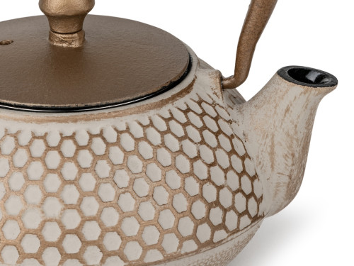 Litinová konvička na čaj Jiangxi 0,7L Beige