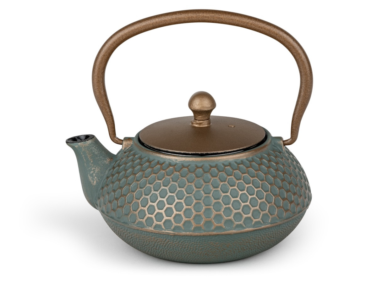 Litinová konvička na čaj Jiangxi 0,7L Blue