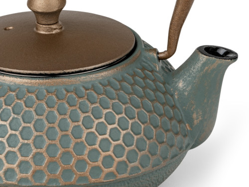 Litinová konvička na čaj Jiangxi 0,7L Blue