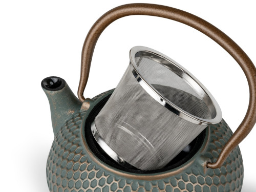 Litinová konvička na čaj Jiangxi 0,7L Blue