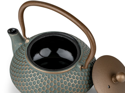 Litinová konvička na čaj Jiangxi 0,7L Blue