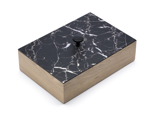 Krabička na čaj s mramorovým víkem