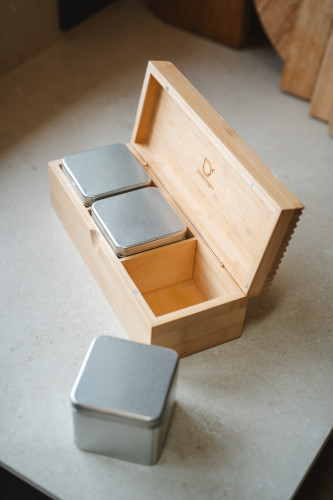 Krabička na čaj Bamboo (3 dózy na sypaný čaj)