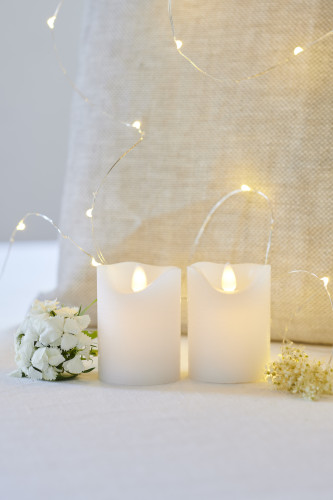 LED svíčka Sara Mini White (2 ks)