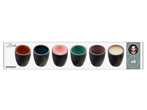 Sada hrnků na espresso 9 cl (6 ks) Wood