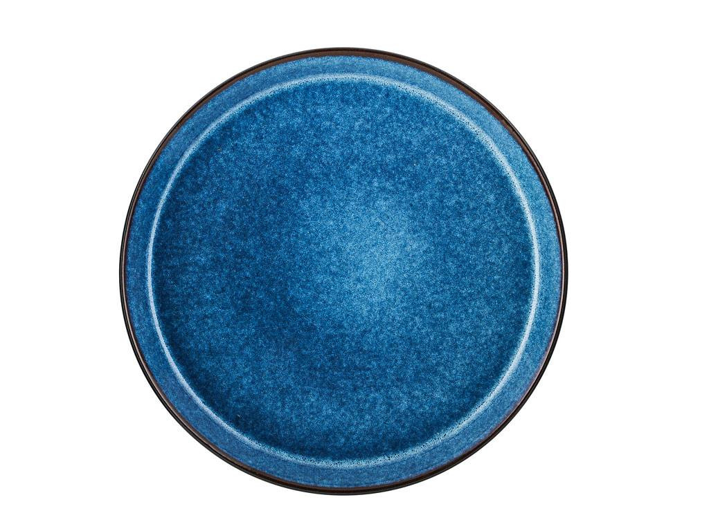 Kameninový mělký talíř 27 cm Black/Dark Blue