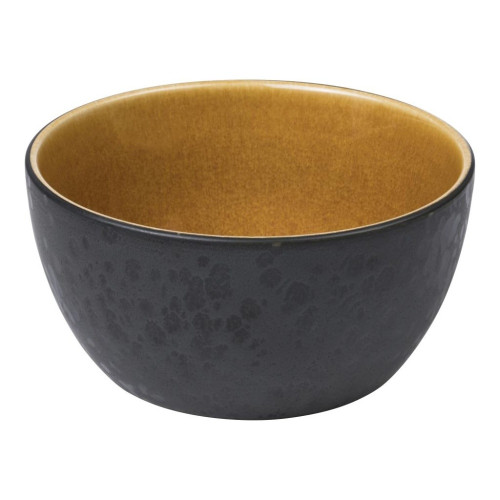 Kameninová servírovací miska 14 cm Black/Amber