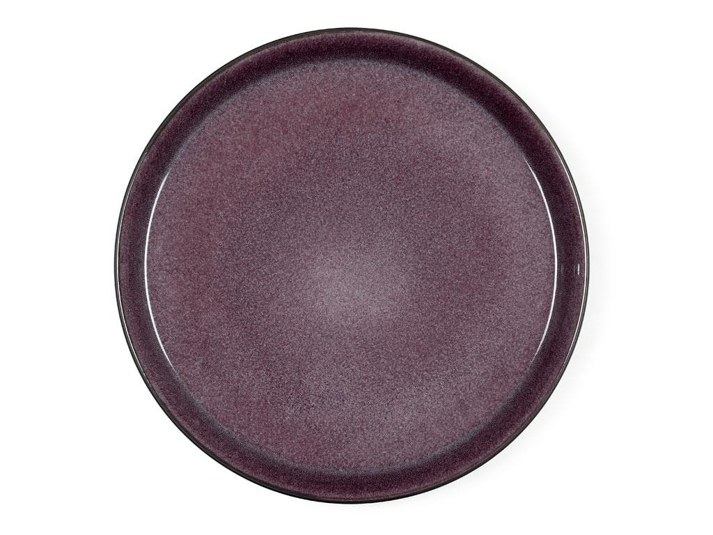 Kameninový mělký talíř 27 cm Black/Purple