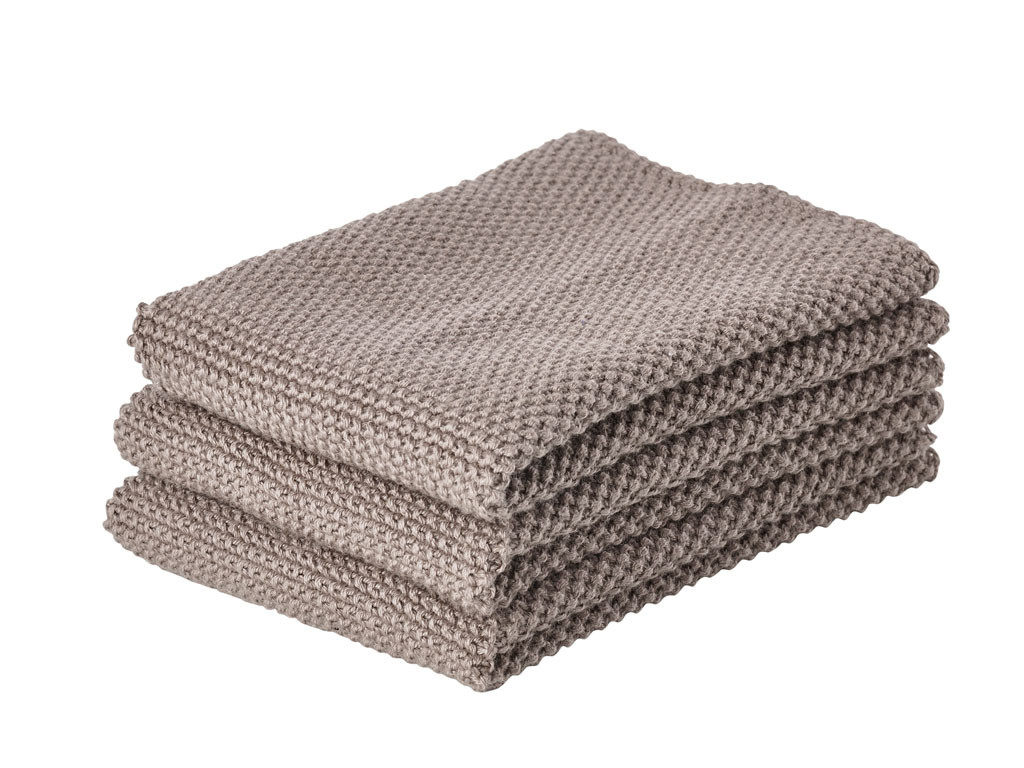 Kuchyňská utěrka (3 ks) 27x27cm Taupe Brown