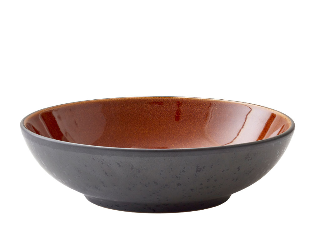 Kameninová mísa na těstoviny 20 cm Black/Amber