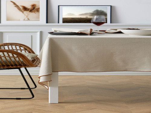 Kuchyňský ubrus z organické bavlny 140x350 cm Cream