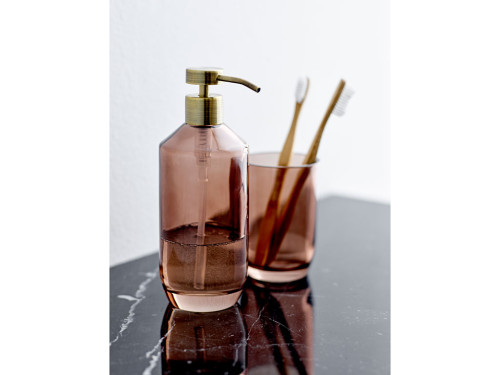 Dávkovač mýdla do koupelny Vintage Brown Glass