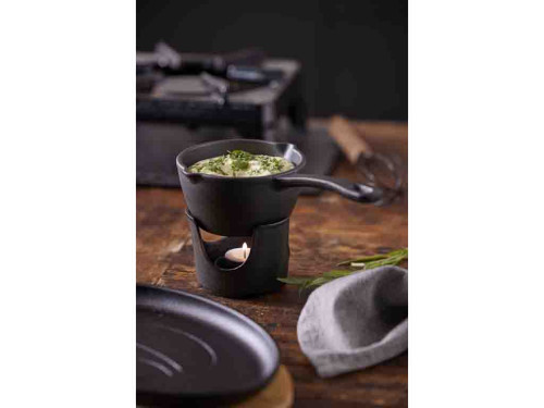 Set na ohřívání omáček 12 x 12 cm Black