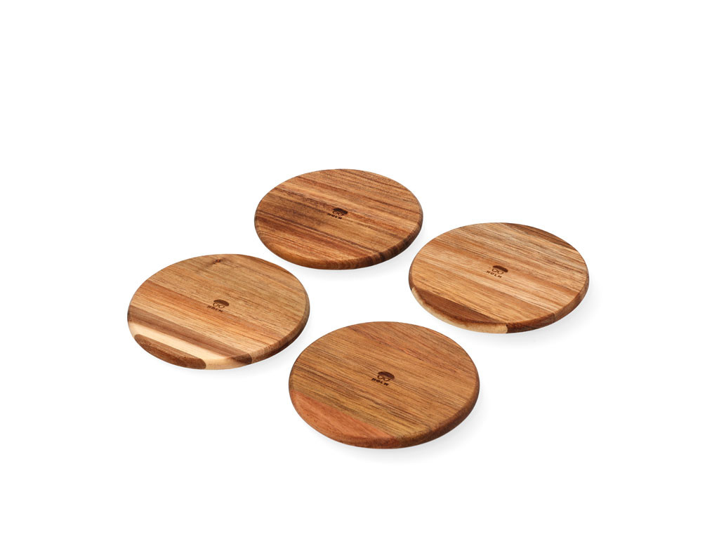 Akáciová sada podtácků 10,2 x 0,8 cm (4 ks)