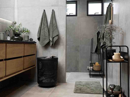 Koupelnová předložka 50x80 cm Olive green Tiles