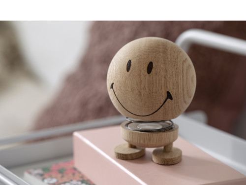 Figurka Hoptimist Smiley M Neopracovaný dub