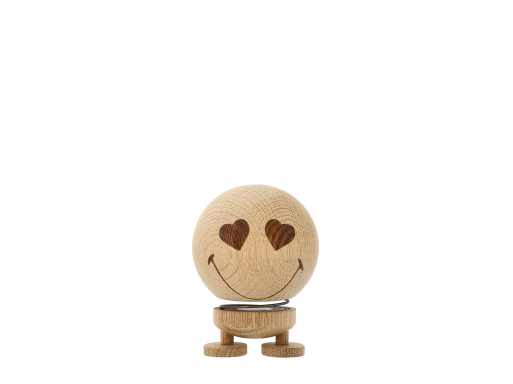 Figurka Hoptimist Smiley Love M Neopracovaný dub