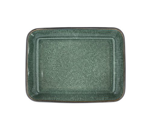 Kameninová zapékací mísa 28x21 cm Black/Green