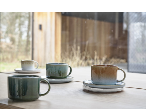 Kameninový espresso hrneček Styles 0,08l (2ks) Blue/Orange