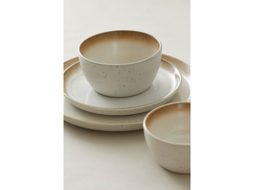 Kameninový mělký talíř 27 cm Cream/Cream