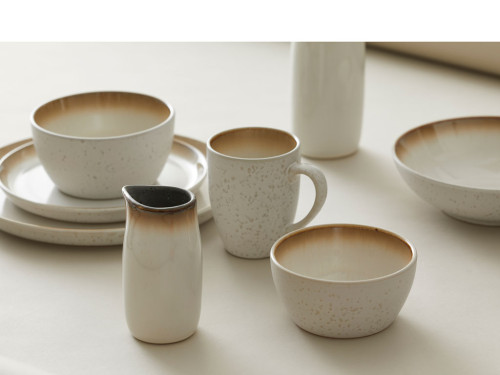 Kameninový mělký talíř 27 cm Cream/Cream