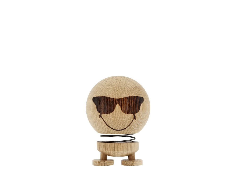 Figurka Hoptimist Smiley Cool M Neopracovaný dub