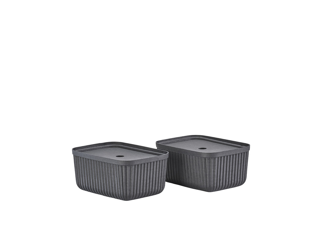 Úložný box Pulp Black (sada 2 ks) 23x15 cm 32x23 cm