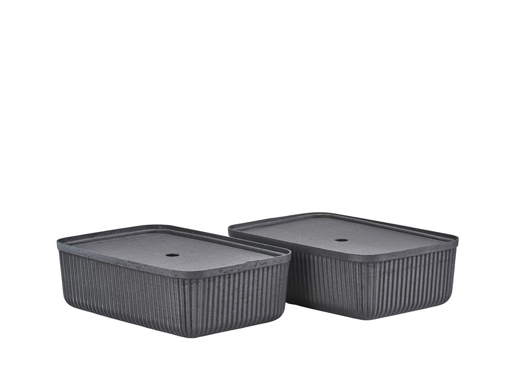 Úložný box Pulp Black (sada 2 ks) 23x15 cm 48x32 cm