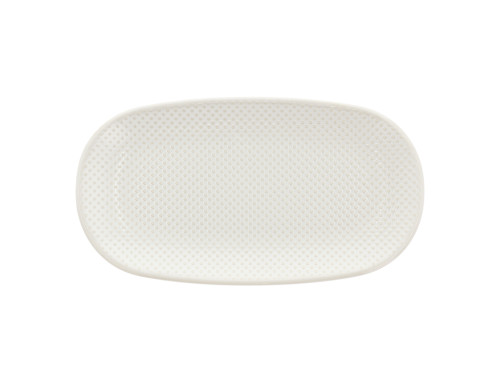 Kameninový talíř Elstra 25,5x14x2,5 cm (4 druhy/4 ks) Offwhite