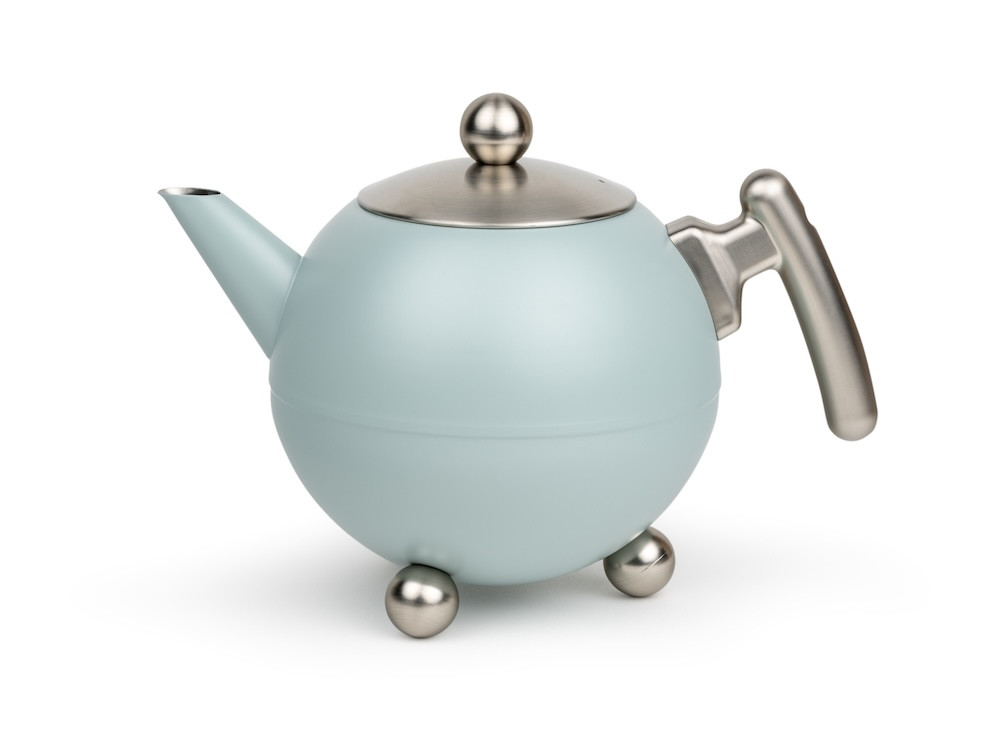 Dvoustěnná konvička na čaj Duet Bella Ronde 1,2L Light Blue