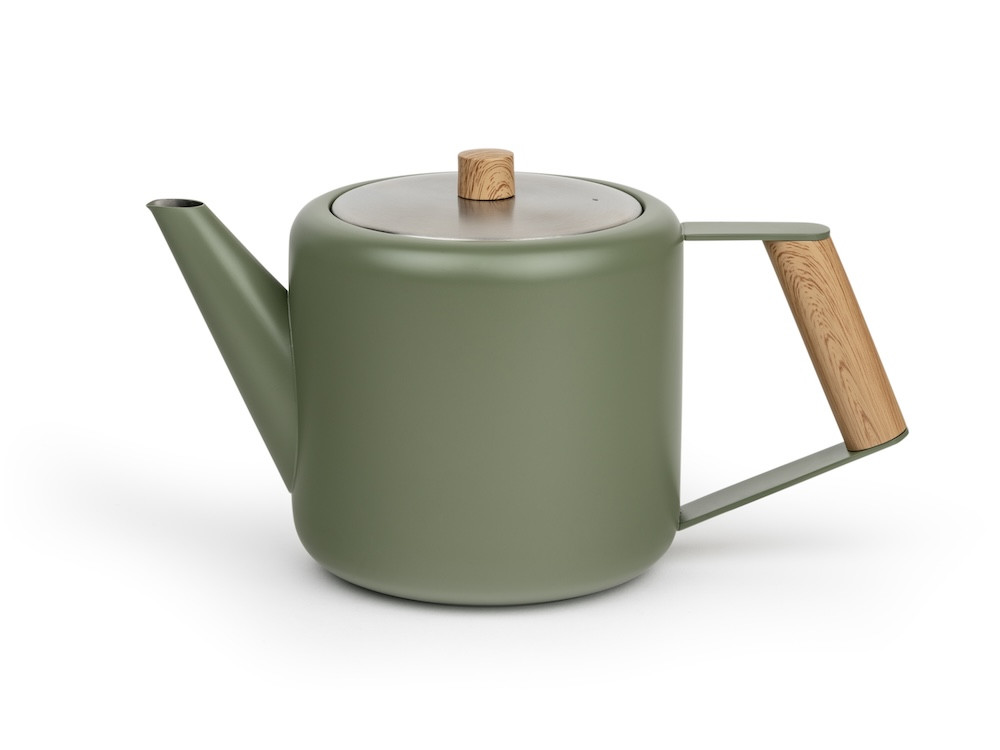 Dvoustěnná konvička na čaj Duet Boston 1,1L Army Green