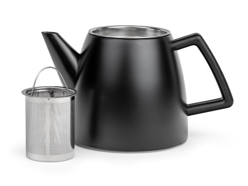 Dvoustěnná konvička na čaj Duet Odense 1,1L Black