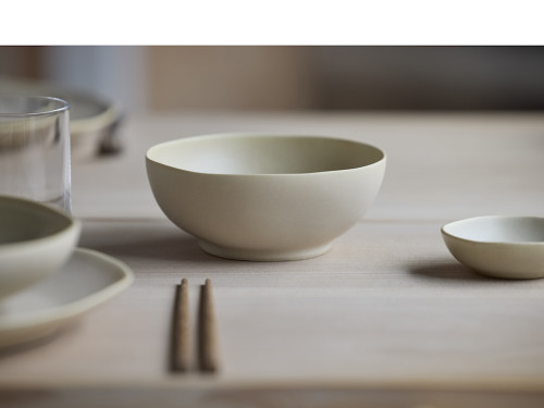 Kameninová miska Shoku Soft Beige 12,5 cm