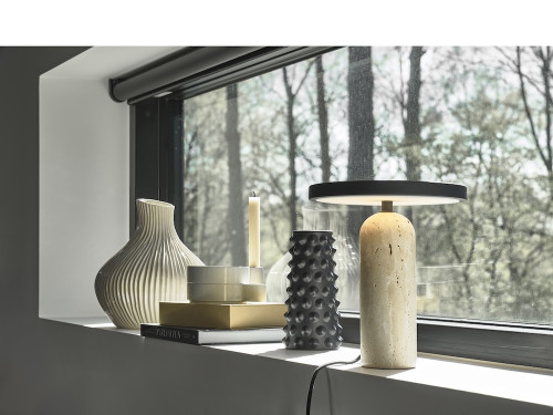 Stolní lampa Vilja 22,5x25 cm Travertine