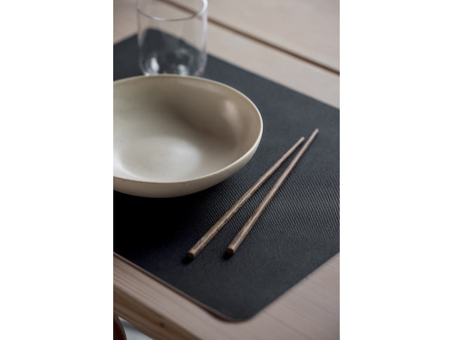 Oboustranné prostíraní Shoku Solid Black (sada 4 ks) 46x35 cm