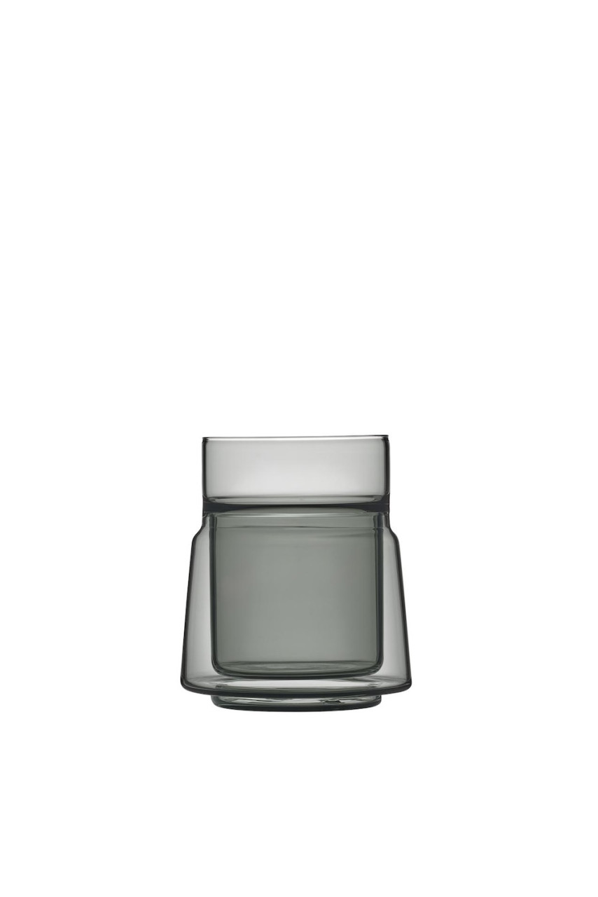 Dvoustěnná sklenice na americano Black 21 cl