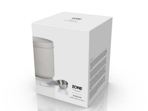 Dóza na kafe s lžičkou 1,1l Singles White