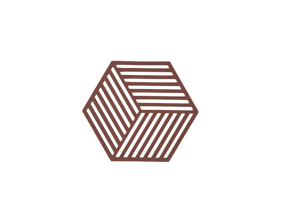 Silikonová podložka pod horké Hexagon Burgundy