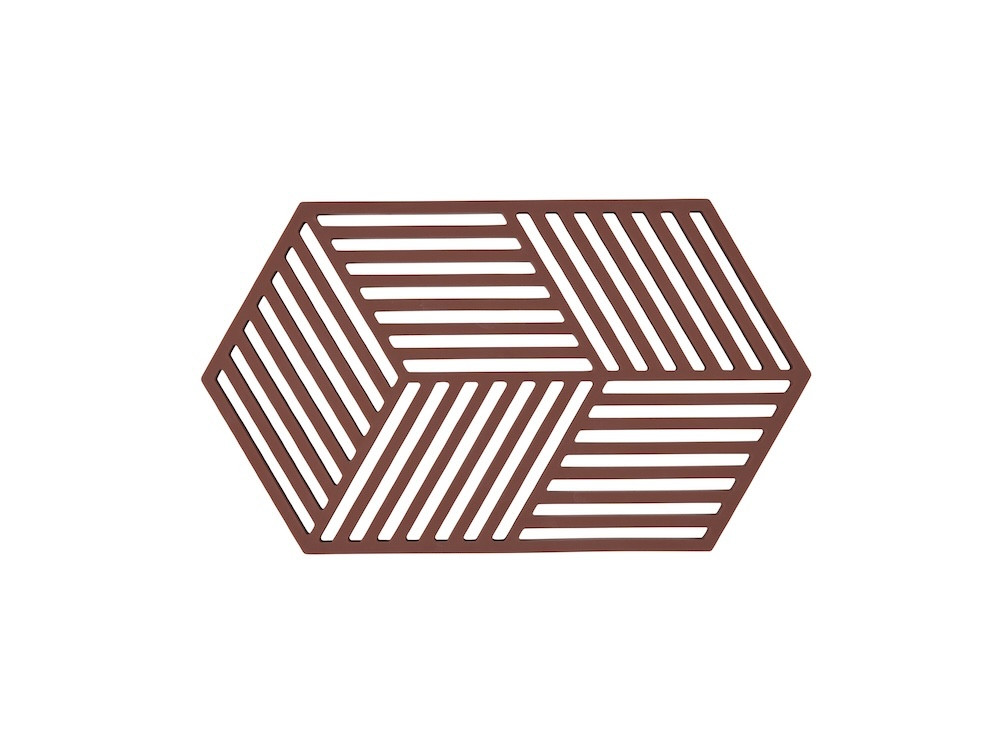 Silikonová podložka pod horké Hexagon Burgundy